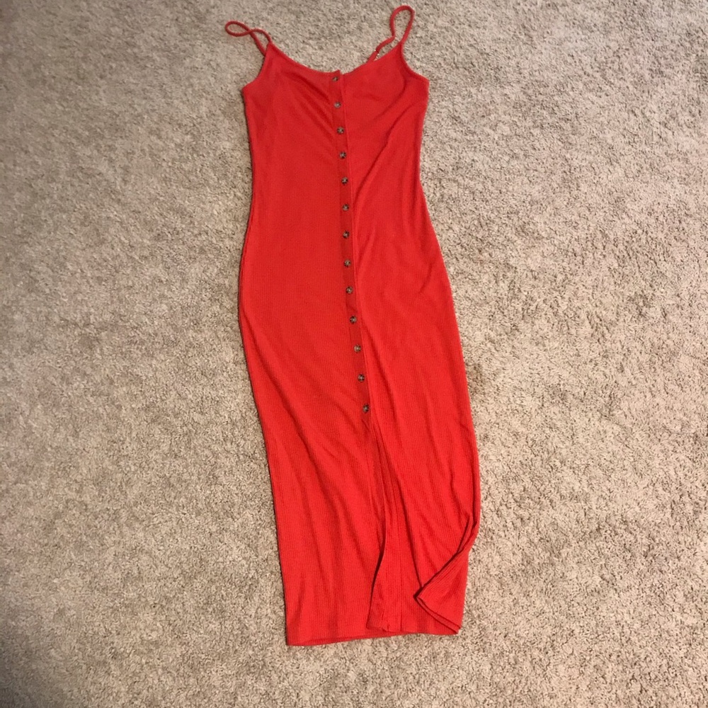 Tight red sundress!